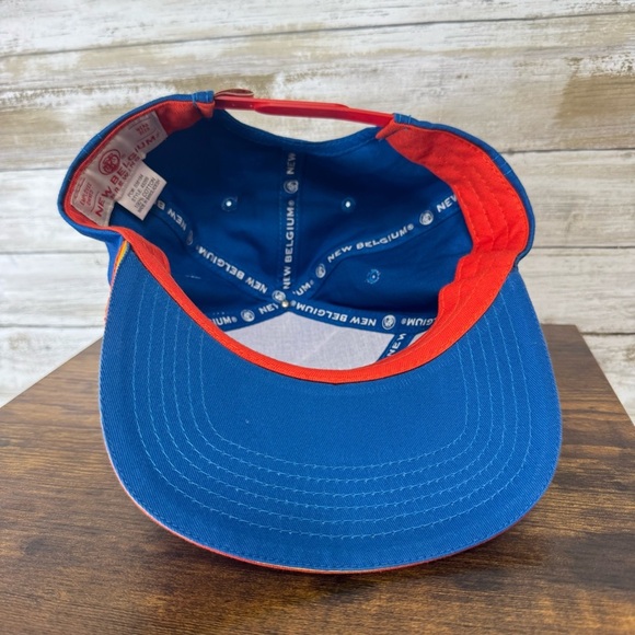 New Belgium Brewing Fat Tire Cap with Logo Red Blue Yellow Snap Back Hat - Picture 5 of 6